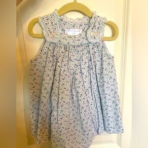 Memphis women’s exchange blue smocked dress with lace size 2